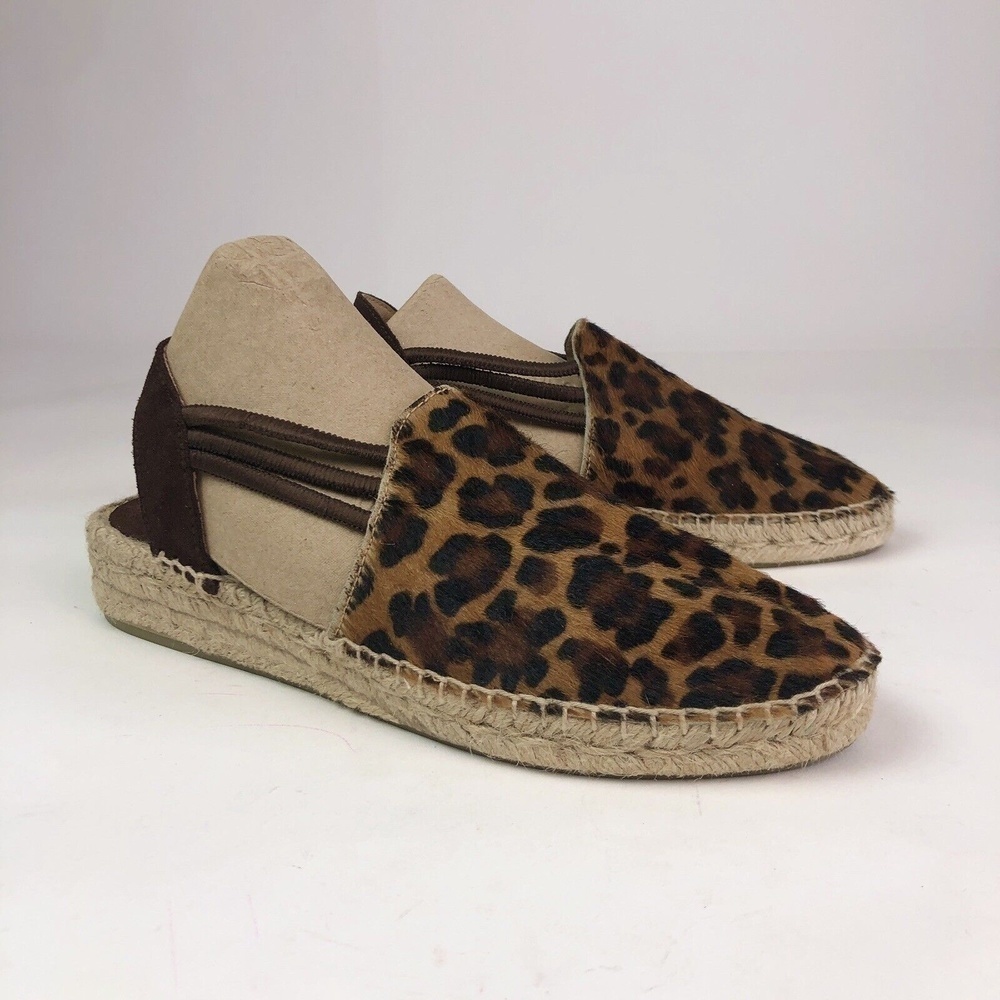 Picon Leopard Animal print Slingback Espadrille Shoes - Picture 11 of 12